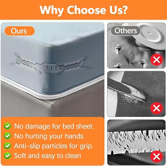Bed Sheet Heavy Duty Lock Grippers for Bed ( Pack Of 4 Pieces )