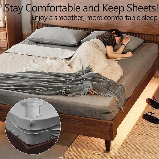 Bed Sheet Heavy Duty Lock Grippers for Bed ( Pack Of 4 Pieces )
