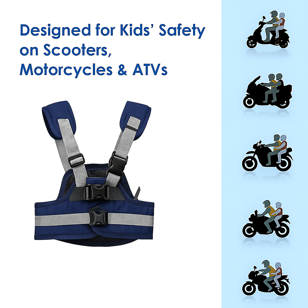 Reusable Two Wheeler Safety Strap Belt for Kid's 2-6 Year (Pack Of 1)