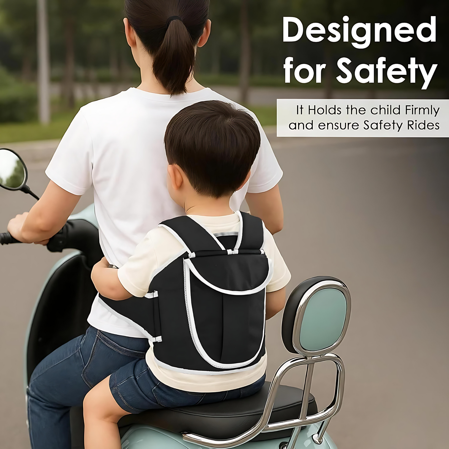 Reusable Two Wheeler Safety Strap Belt for Kid's 2-6 Year (Pack Of 1)
