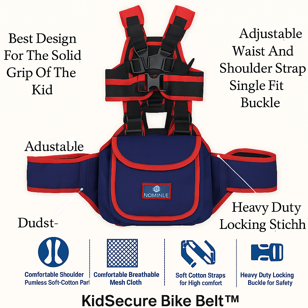 Reusable Two Wheeler Safety Strap Belt for Kid's 2-6 Year (Pack Of 1)
