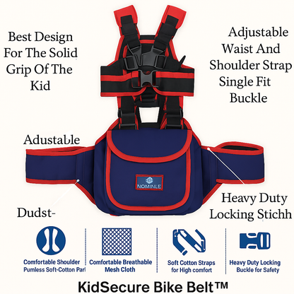 Reusable Two Wheeler Safety Strap Belt for Kid's 2-6 Year (Pack Of 1)
